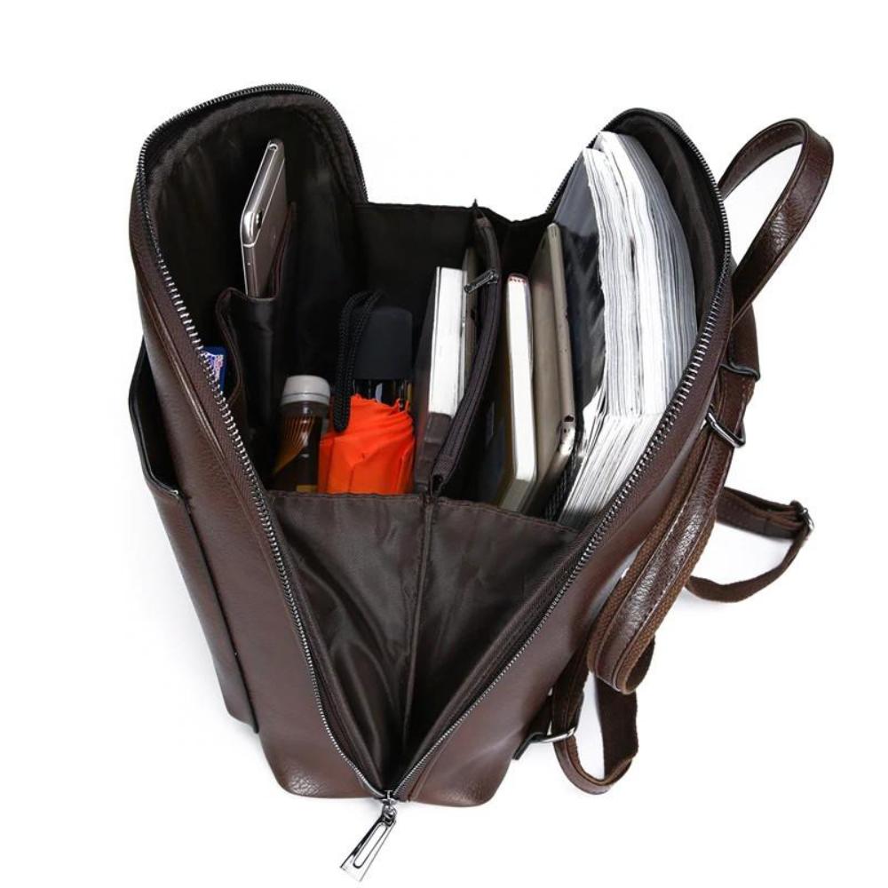 Bolso atemporal de material de alta calidad con cremalleras cómodas
