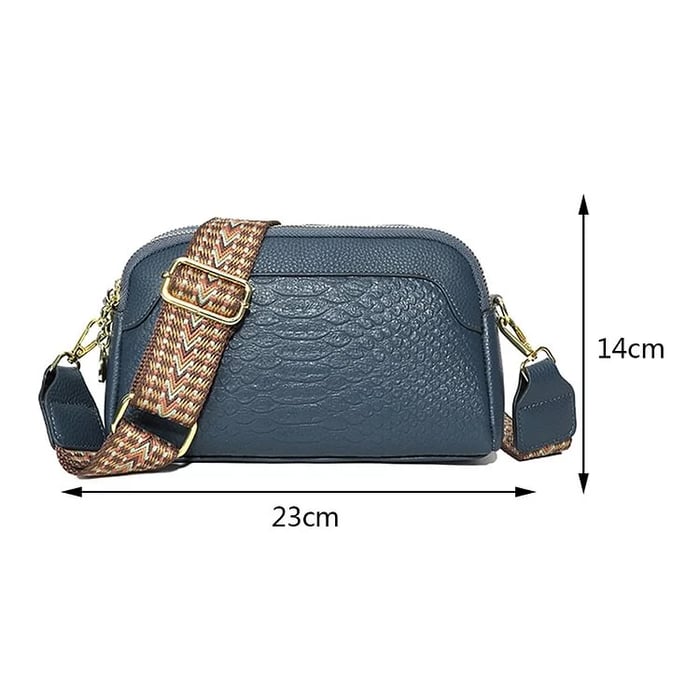 Greta™ - Bolso de hombro de cuero con estampado de cocodrilo