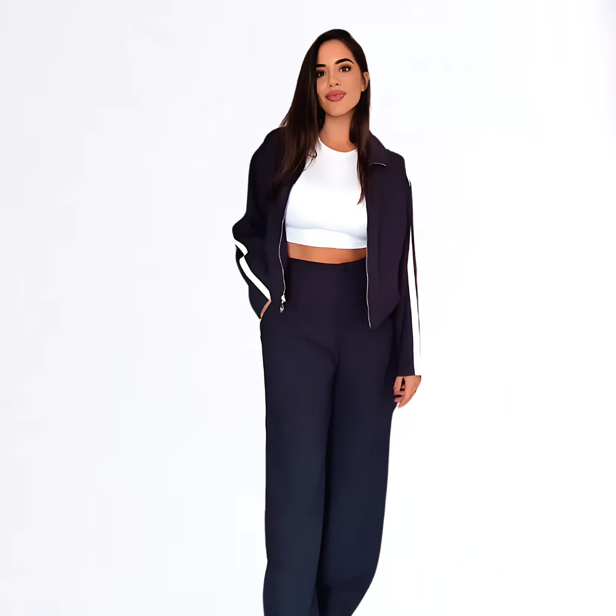 Conjunto Lounge de Rayas Negras