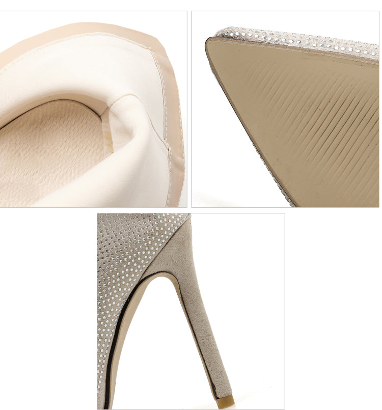 Chrystal | Botines brillantes con tacón alto