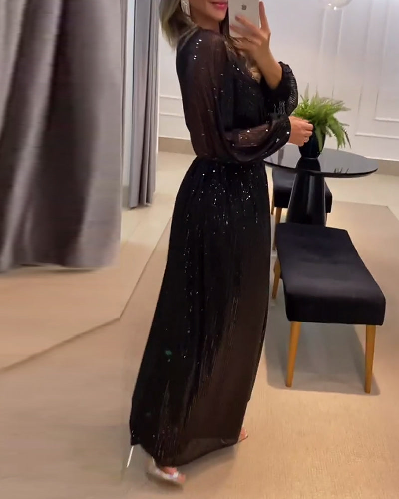 Joelle | vestido con escote en V y alta abertura