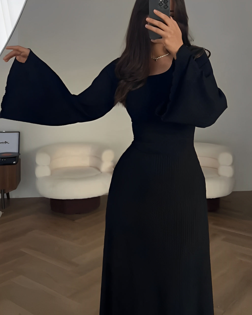 Vestido maxi de punto elegante
