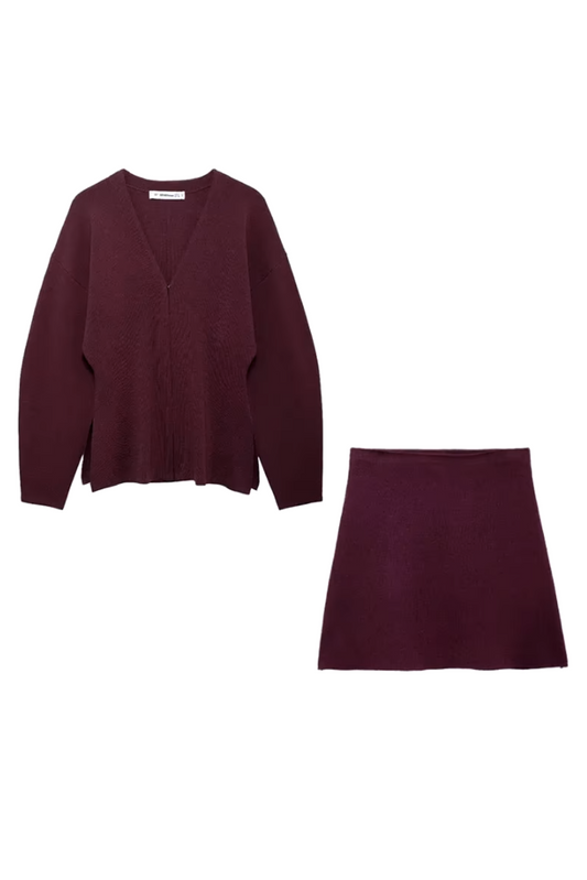 LINA | Elegante Conjunto de Punto de Dos Piezas