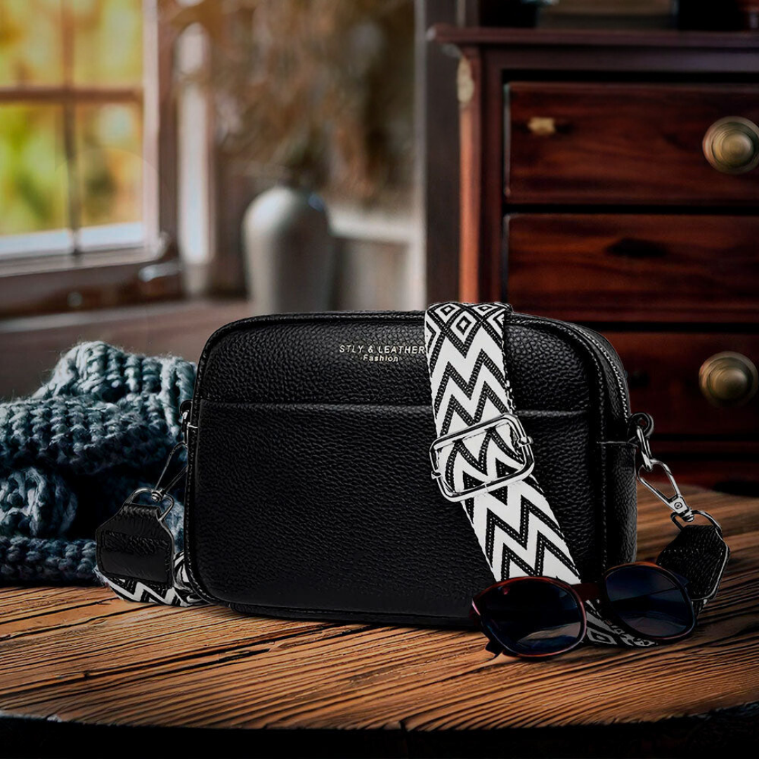 Elegante bolso de hombro de cuero, cómodo y atemporal para cualquier ocasión
