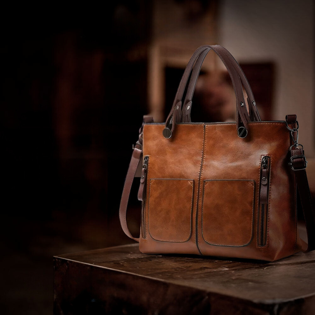 Bolso de hombro clásico de cuero, cómodo y atemporal para cualquier ocasión
