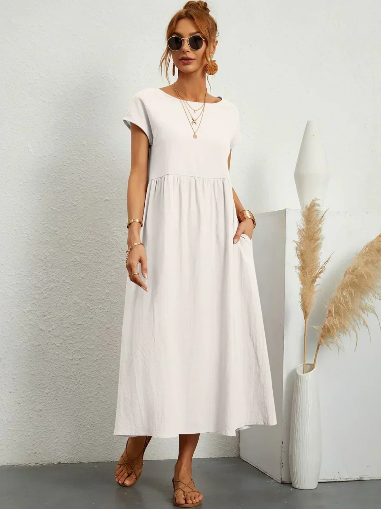 Marianne™ | Elegante vestido de cuello redondo
