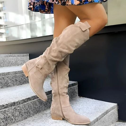 Cassidy | Botas largas de ante elegantes