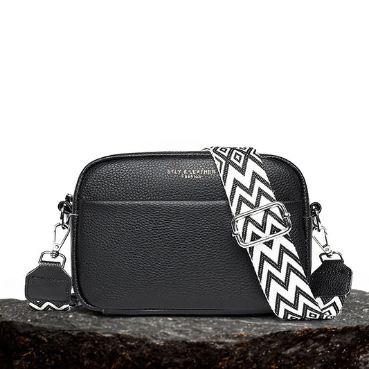 Elegante bolso de hombro de cuero, cómodo y atemporal para cualquier ocasión