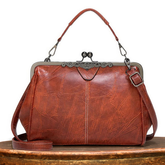 Elegante bolso vintage de cuero, cómodo y atemporal para cualquier ocasión