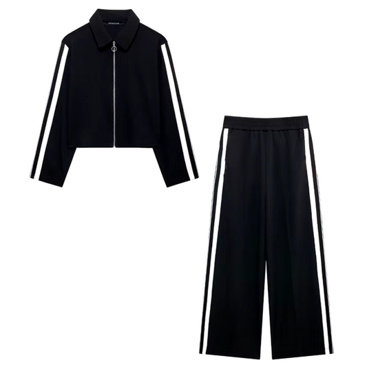 Conjunto Lounge de Rayas Negras