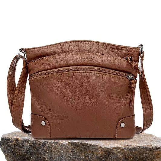 Cartera de cuero con encanto atemporal y ajuste cómodo