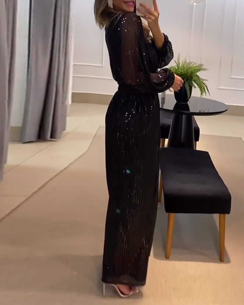 Joelle | vestido con escote en V y alta abertura