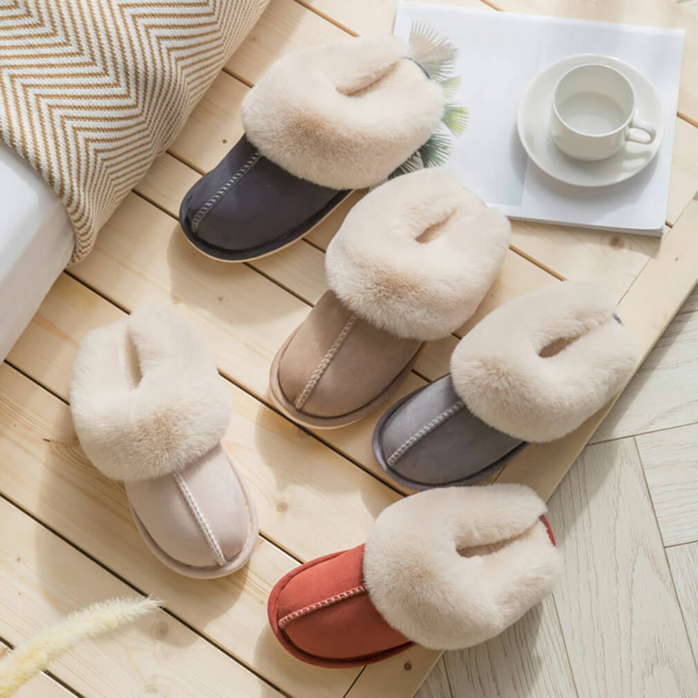 Pantuflas Zara Luxe Fluffy - Elegantes y Cómodos Slip-ons de Felpa Sintética