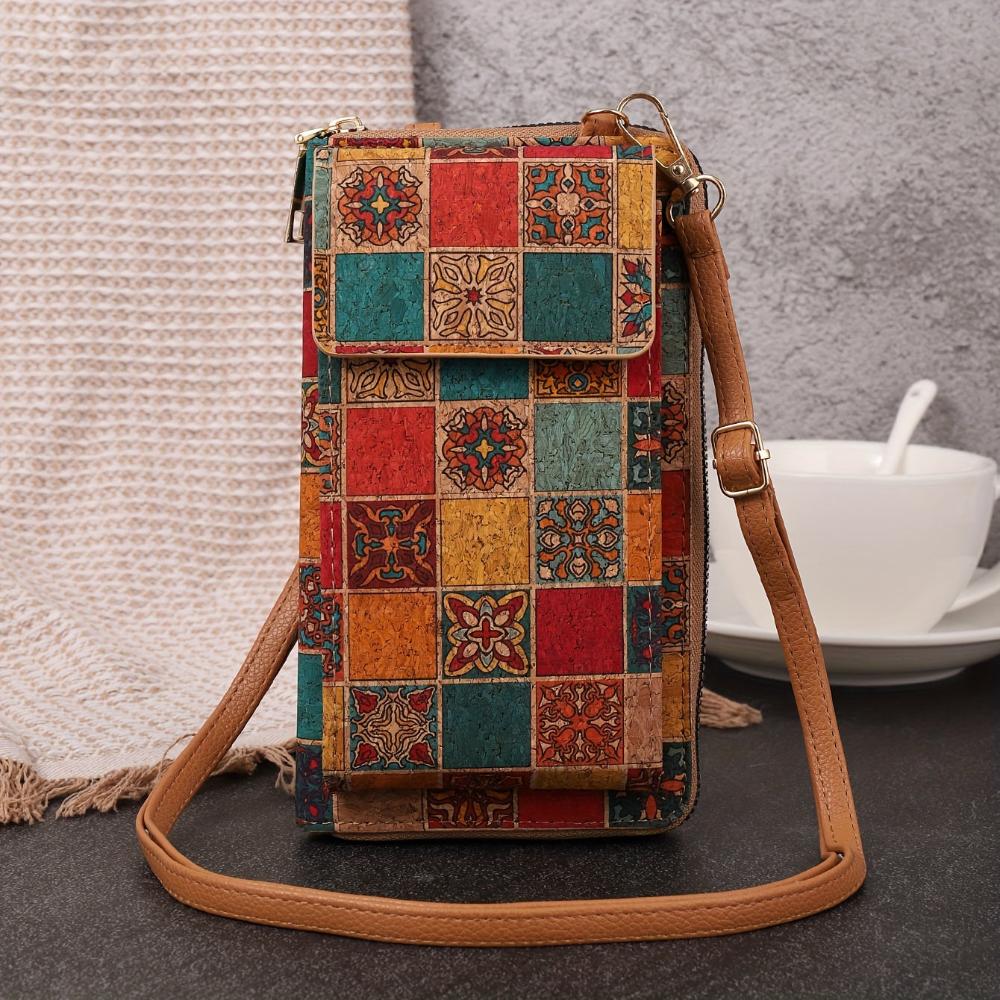 Bolso de hombro boho con flores de algodón, cómodo y elegantemente atemporal