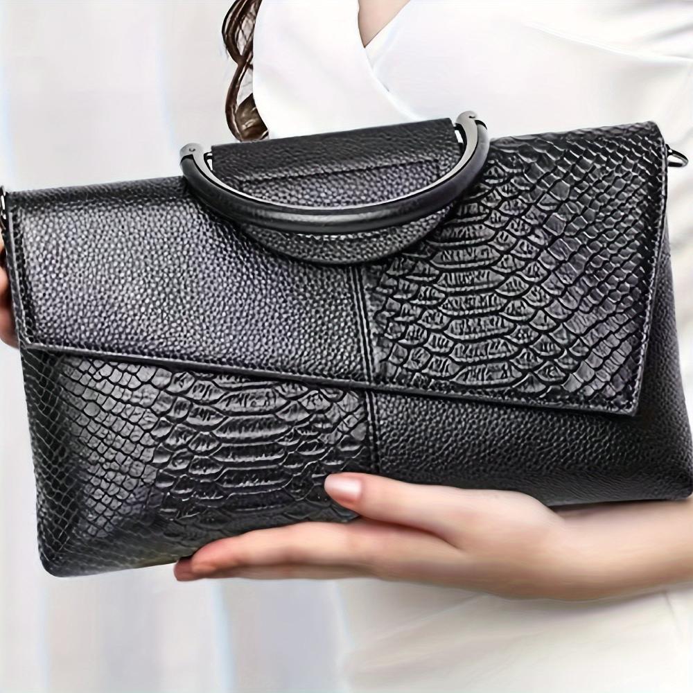 Cassandra | Bolso de lujo con estampado de cocodrilo, cómodo y elegante