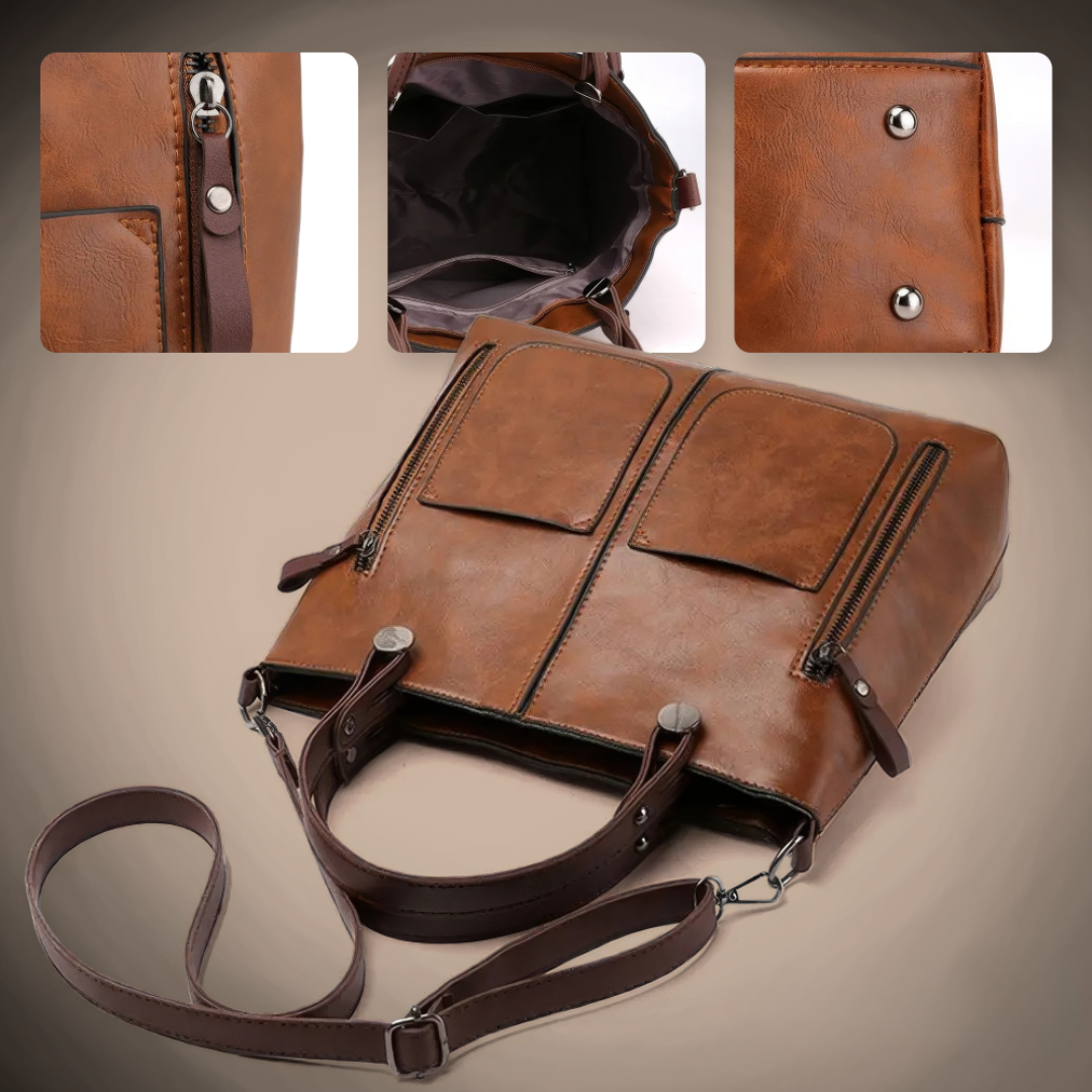 Bolso de hombro clásico de cuero, cómodo y atemporal para cualquier ocasión