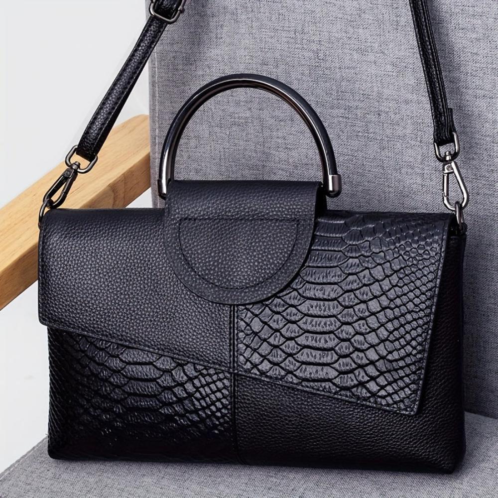 Cassandra | Bolso de lujo con estampado de cocodrilo, cómodo y elegante