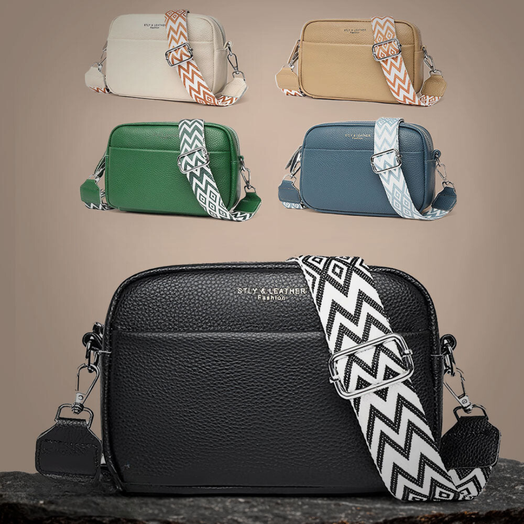 Elegante bolso de hombro de cuero, cómodo y atemporal para cualquier ocasión