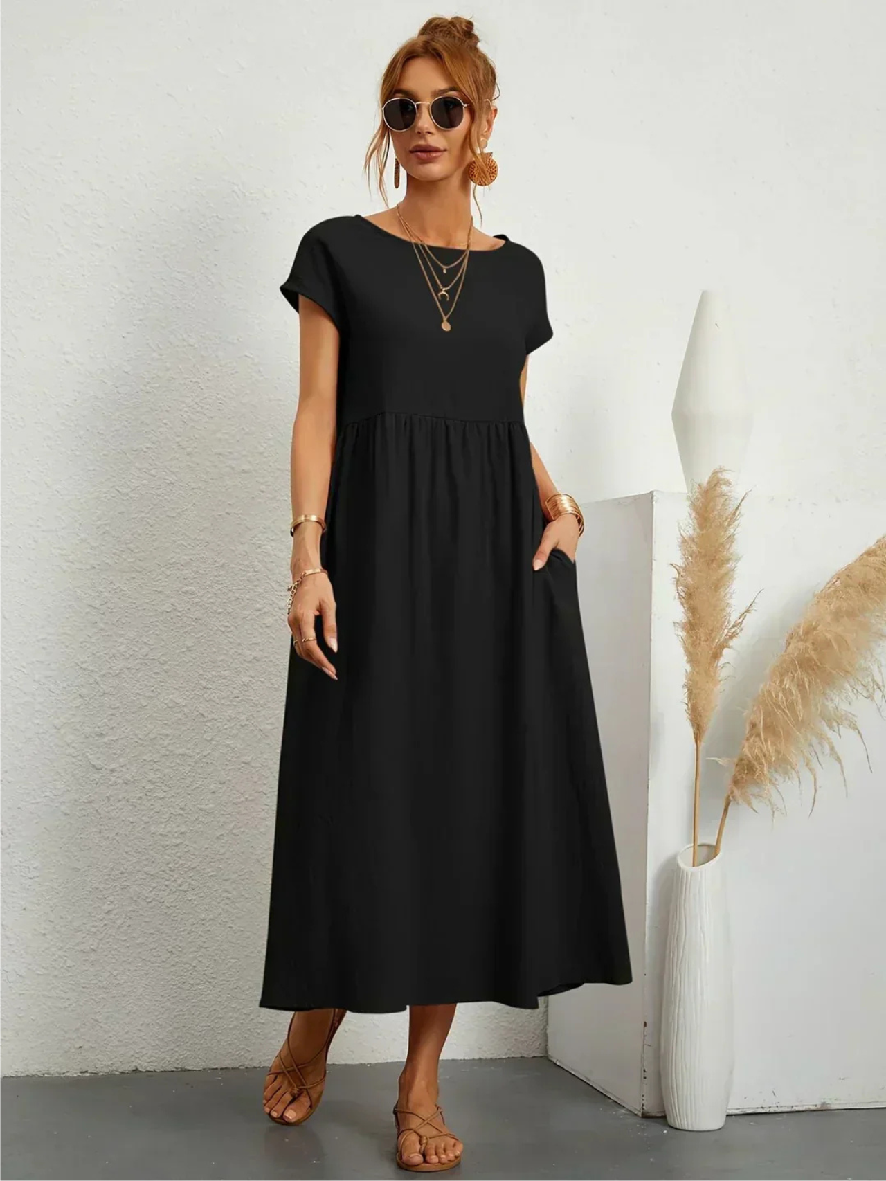 Marianne™ | Elegante vestido de cuello redondo