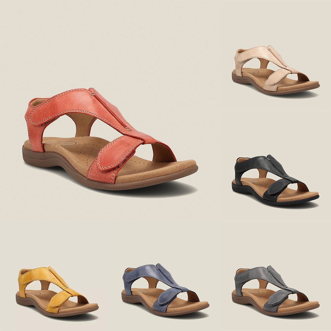 Tess - Sandalias Ortopédicas de Cuero Casual