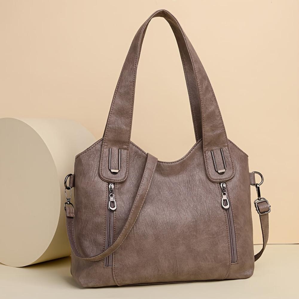 Bolso de hombro de cuero con encanto vintage y elegancia atemporal