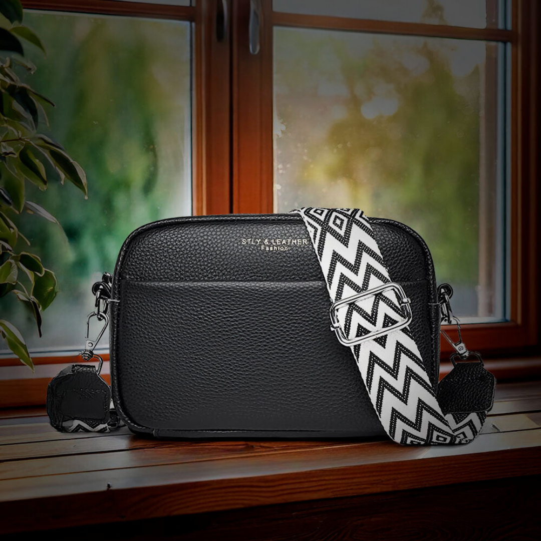 Elegante bolso de hombro de cuero, cómodo y atemporal para cualquier ocasión