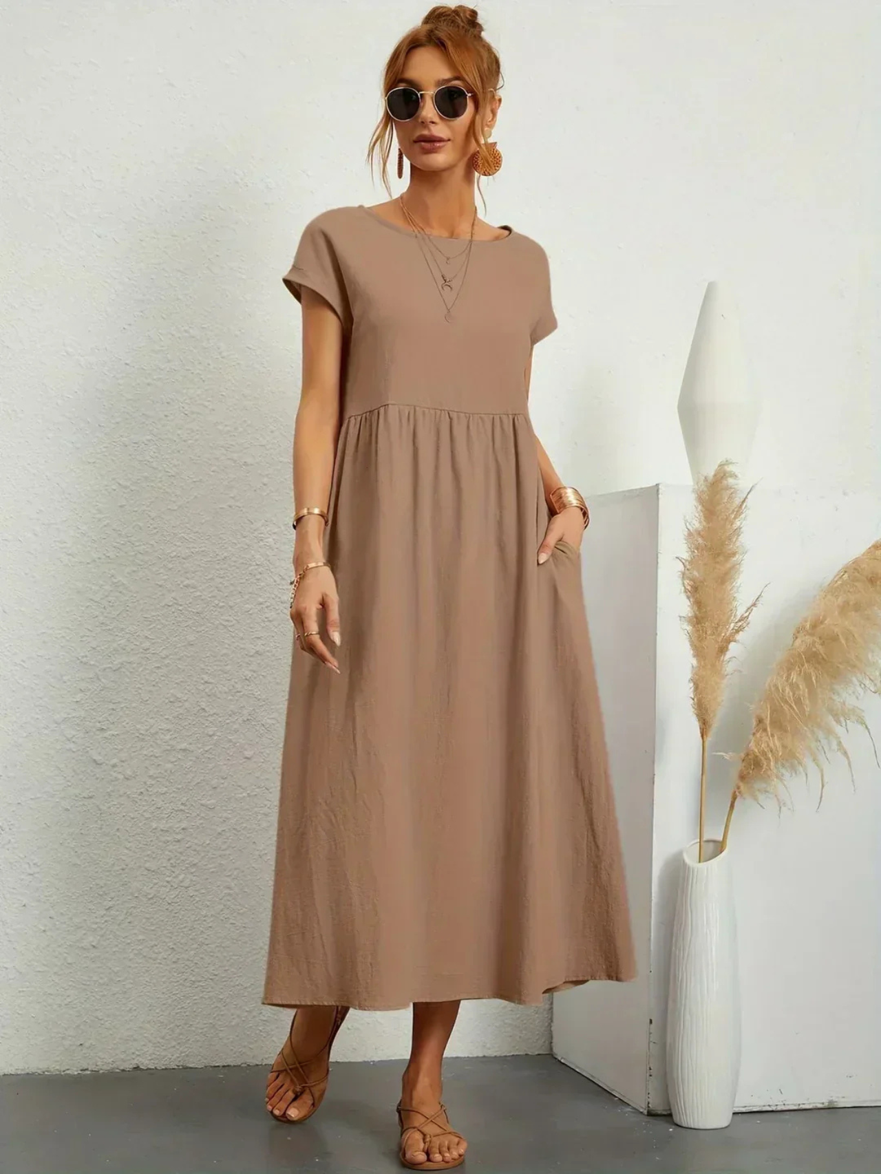 Marianne™ | Elegante vestido de cuello redondo