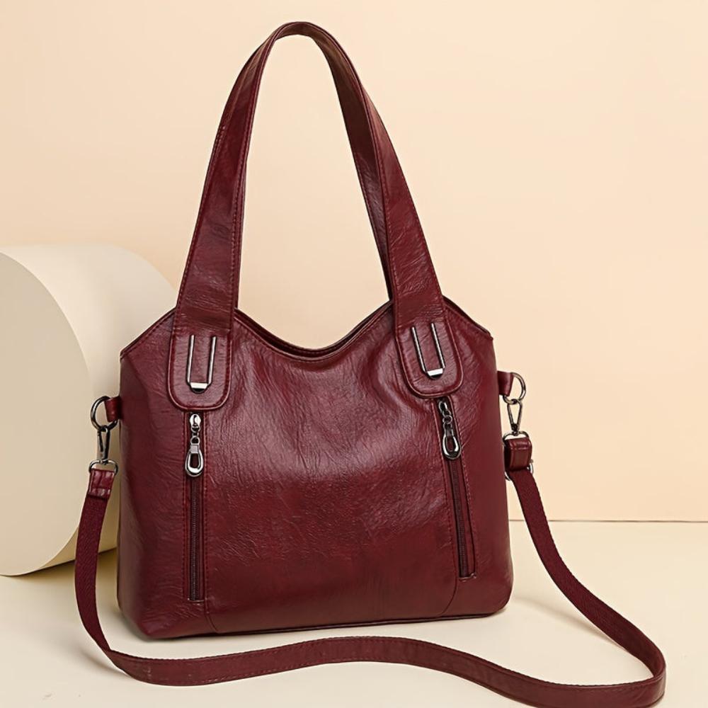 Bolso de hombro de cuero con encanto vintage y elegancia atemporal