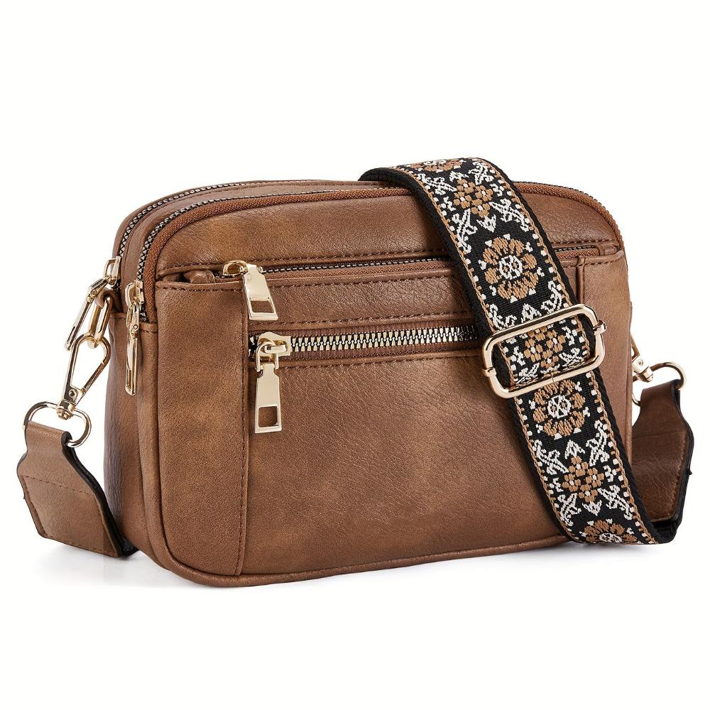 Leila | Elegante bolsa de hombro de cuero de alta calidad, cómoda y atemporal
