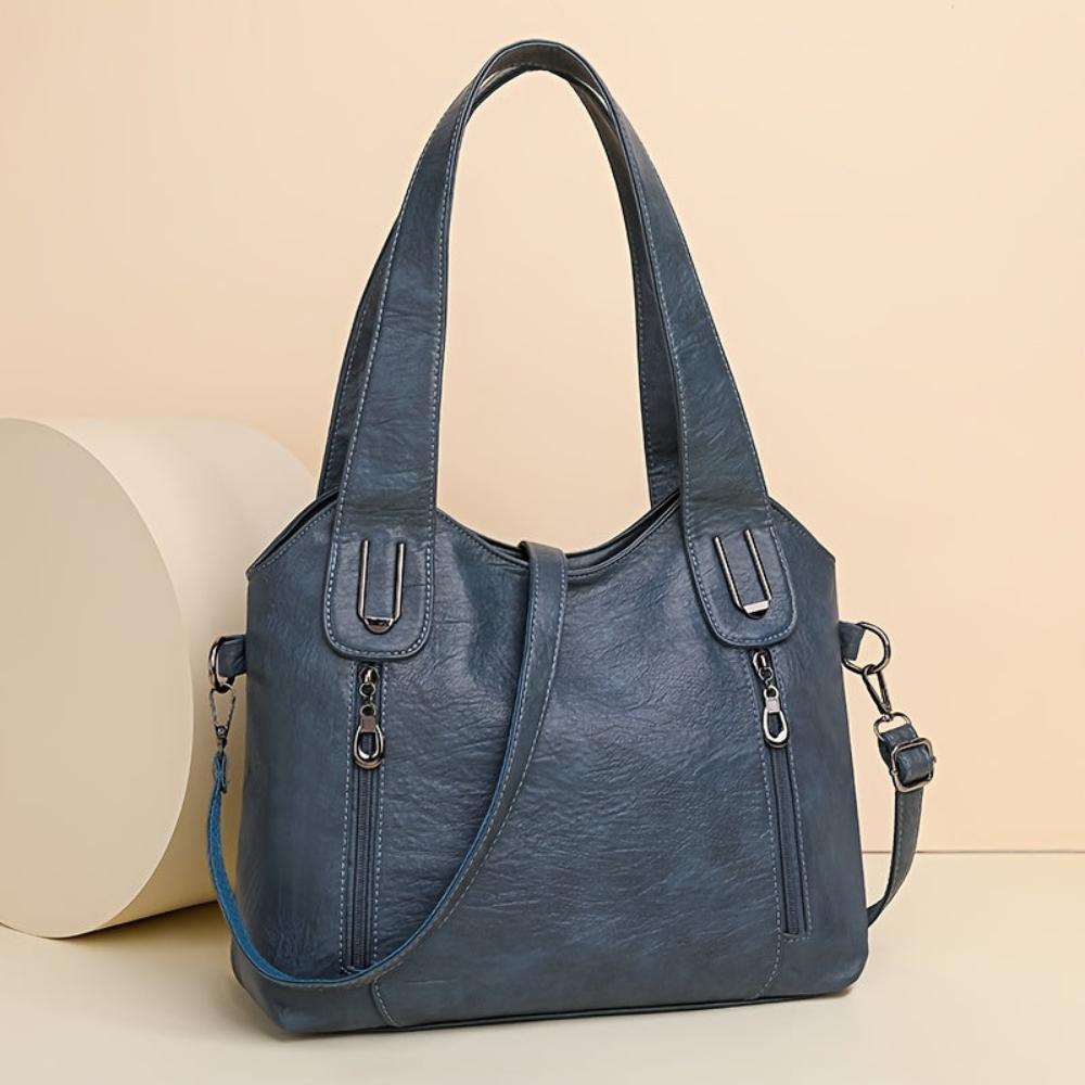 Bolso de hombro de cuero con encanto vintage y elegancia atemporal