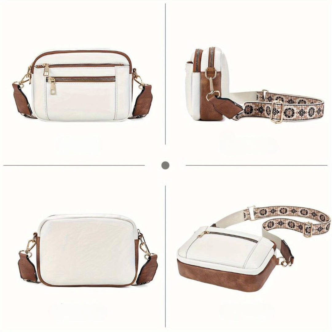 Leila | Elegante bolsa de hombro de cuero de alta calidad, cómoda y atemporal