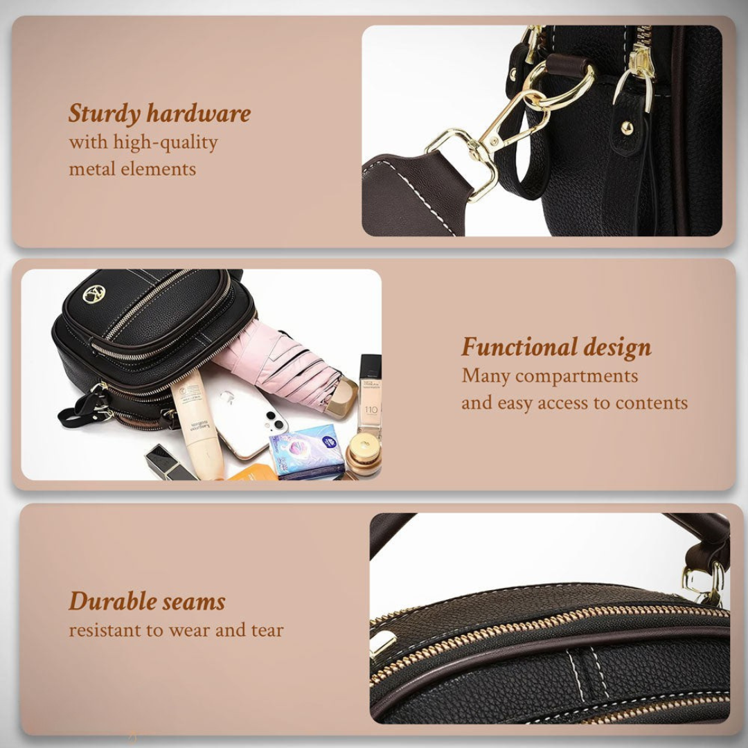 Elegante bolso de hombro clásico de cuero de alta calidad, cómodo y atemporal