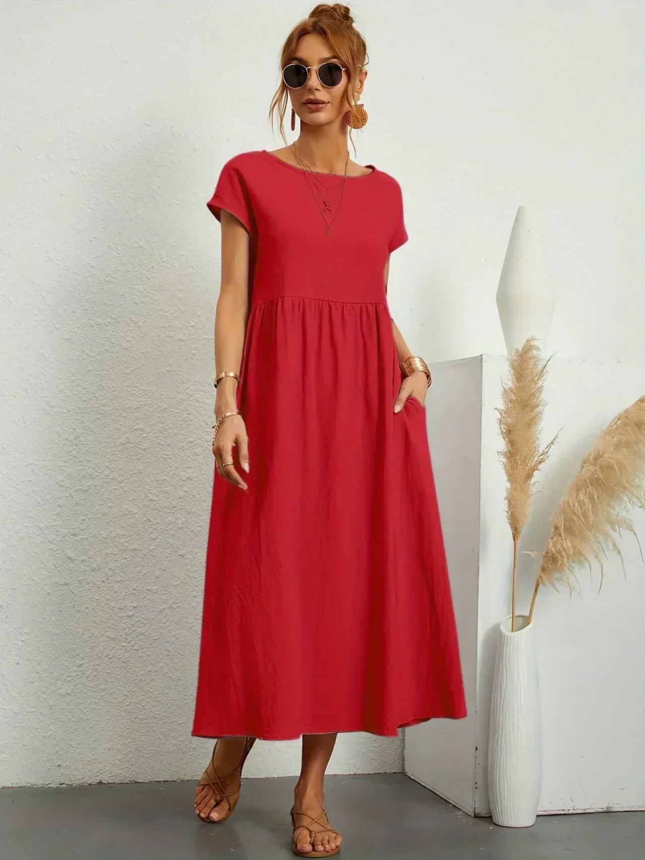 Marianne™ | Elegante vestido de cuello redondo