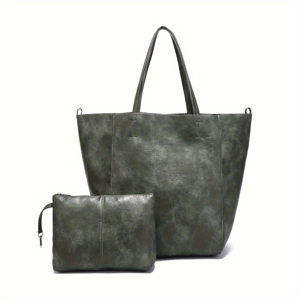 Gran bolso vintage de cuero, cómodo y atemporalmente elegante