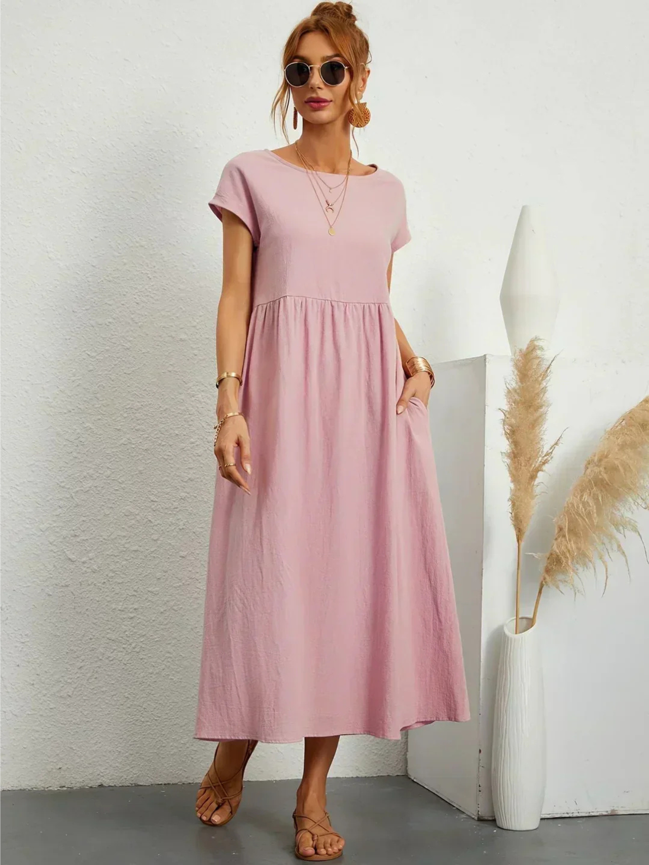 Marianne™ | Elegante vestido de cuello redondo
