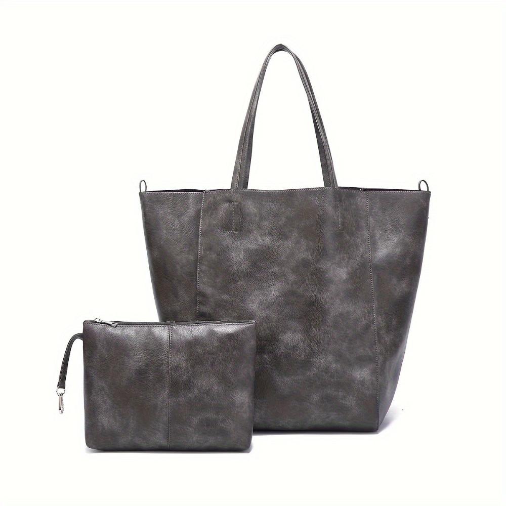Gran bolso vintage de cuero, cómodo y atemporalmente elegante