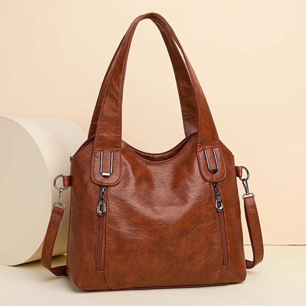 Bolso de hombro de cuero con encanto vintage y elegancia atemporal