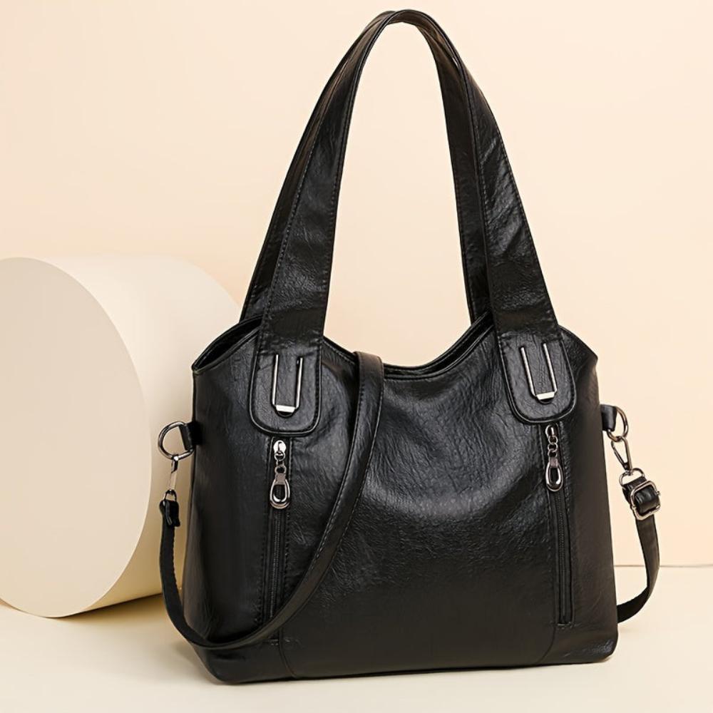 Bolso de hombro de cuero con encanto vintage y elegancia atemporal