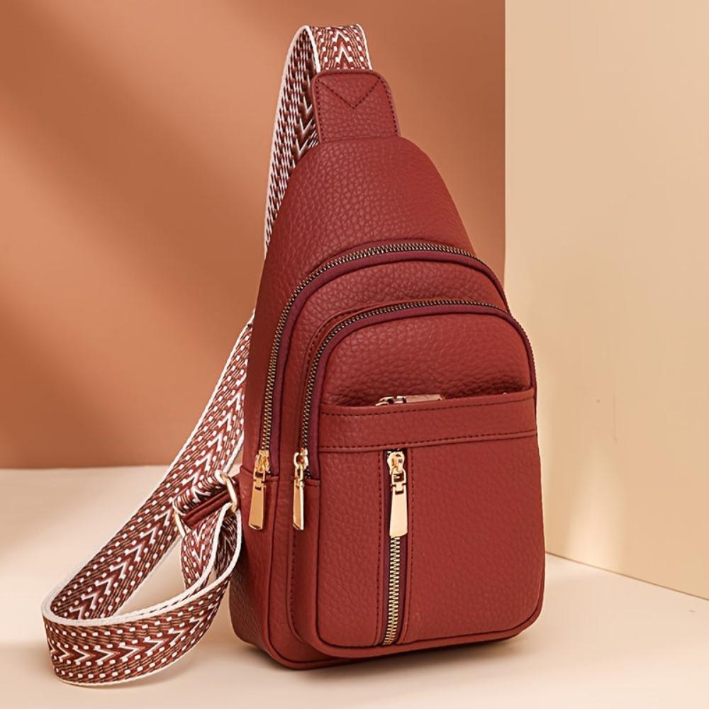 Bolso de hombro con ruedas de cuero, cómodo y práctico para el uso diario