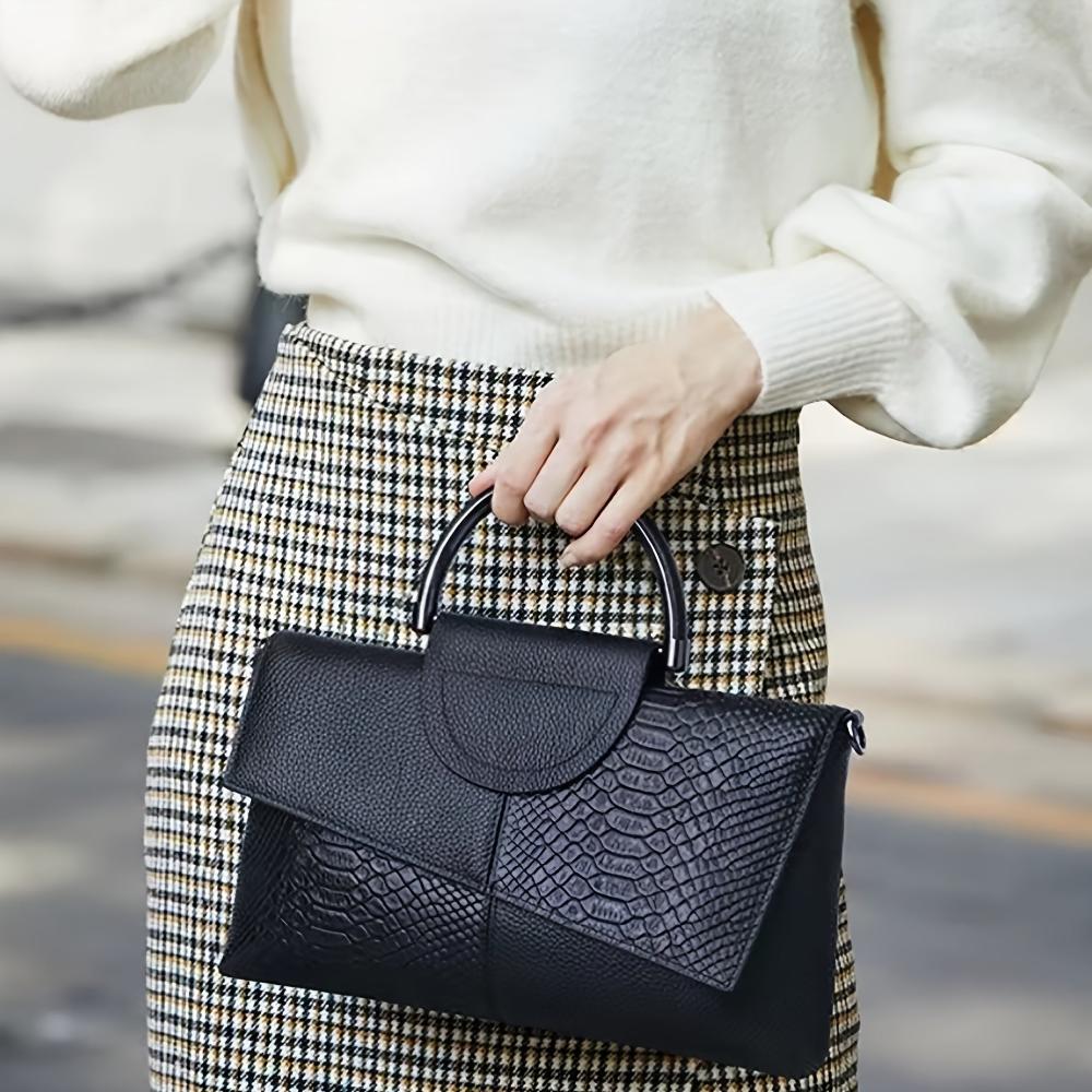 Cassandra | Bolso de lujo con estampado de cocodrilo, cómodo y elegante