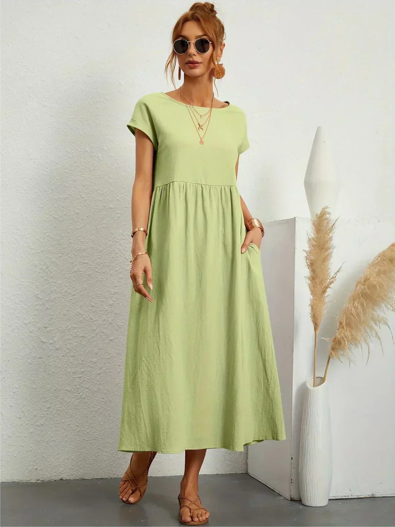 Marianne™ | Elegante vestido de cuello redondo