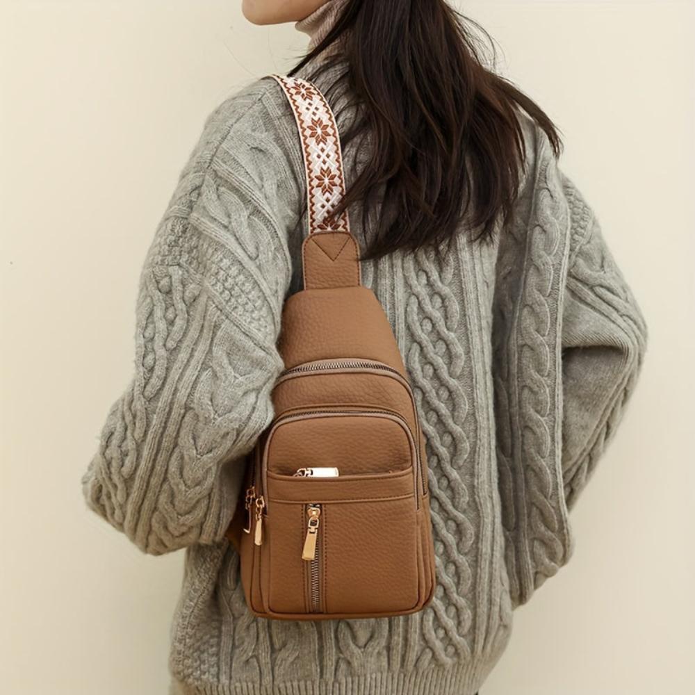 Bolso de hombro con ruedas de cuero, cómodo y práctico para el uso diario