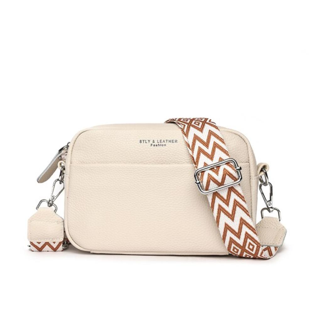 Elegante bolso de hombro de cuero, cómodo y atemporal para cualquier ocasión