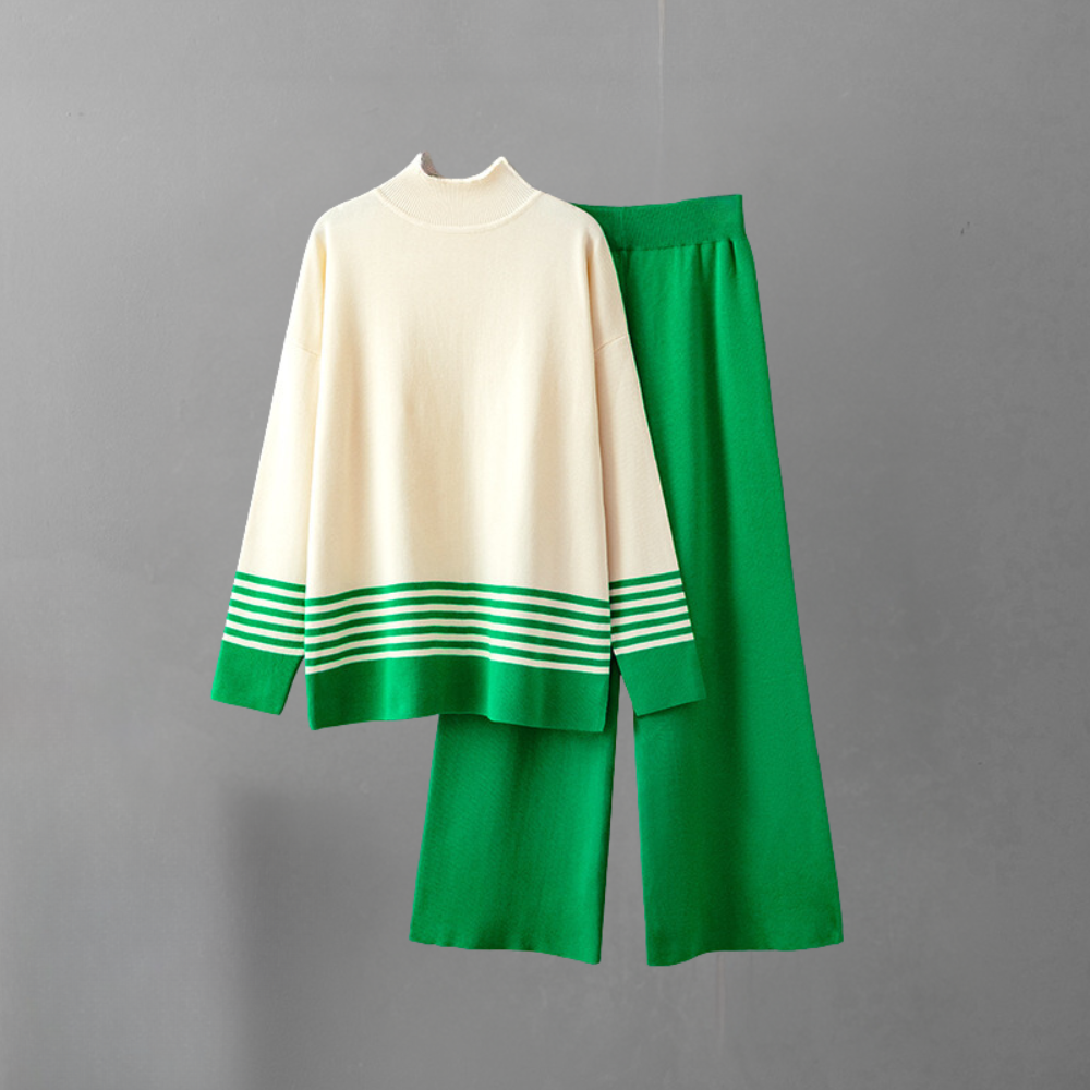 Amelita - Conjunto de punto de dos piezas moderno para mujeres