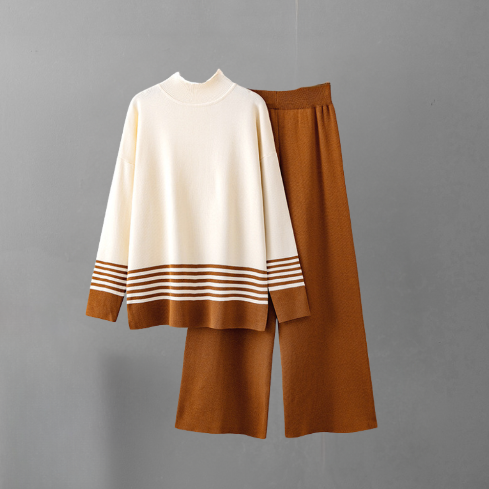 Amelita - Conjunto de punto de dos piezas moderno para mujeres