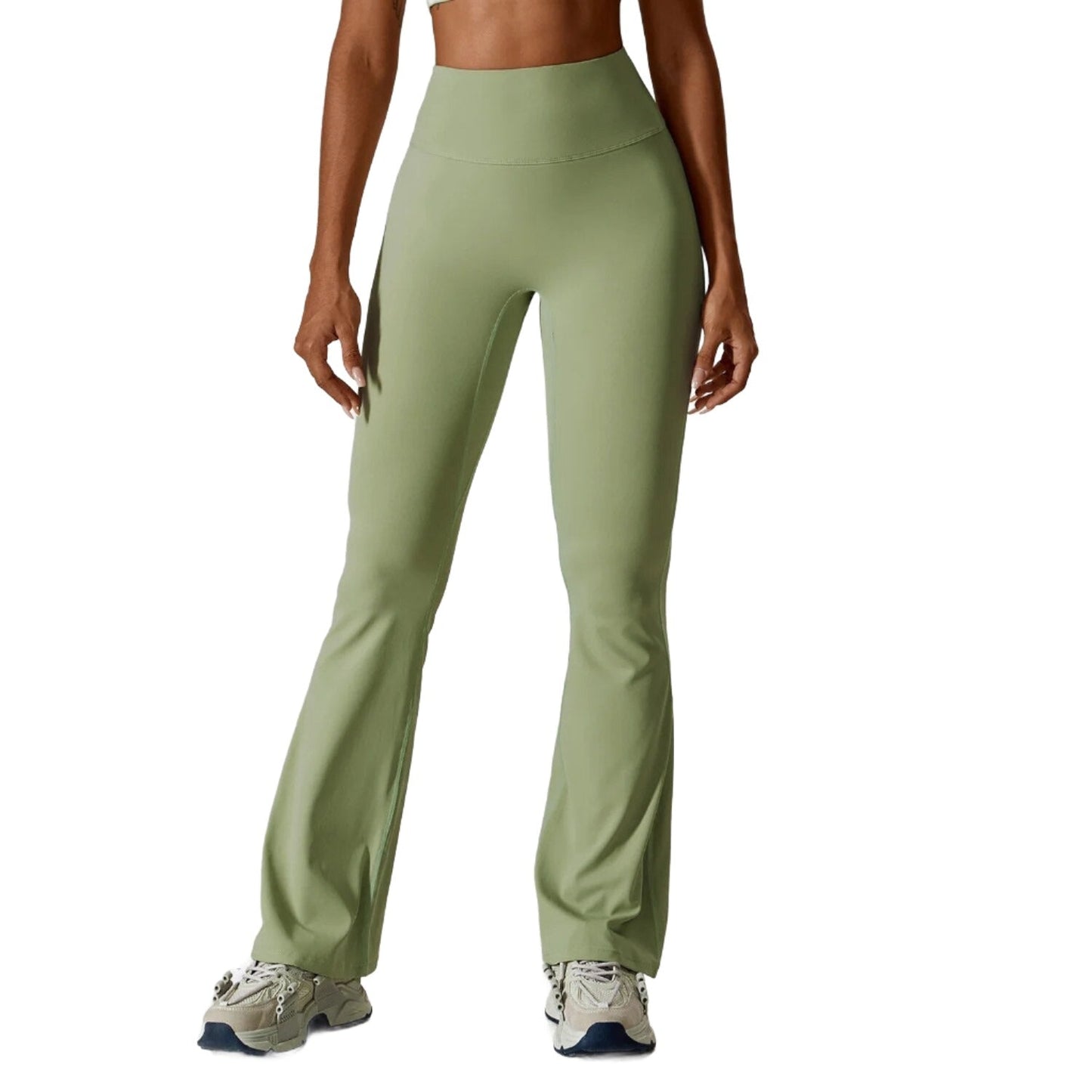 Leggings acampanados con fruncido
