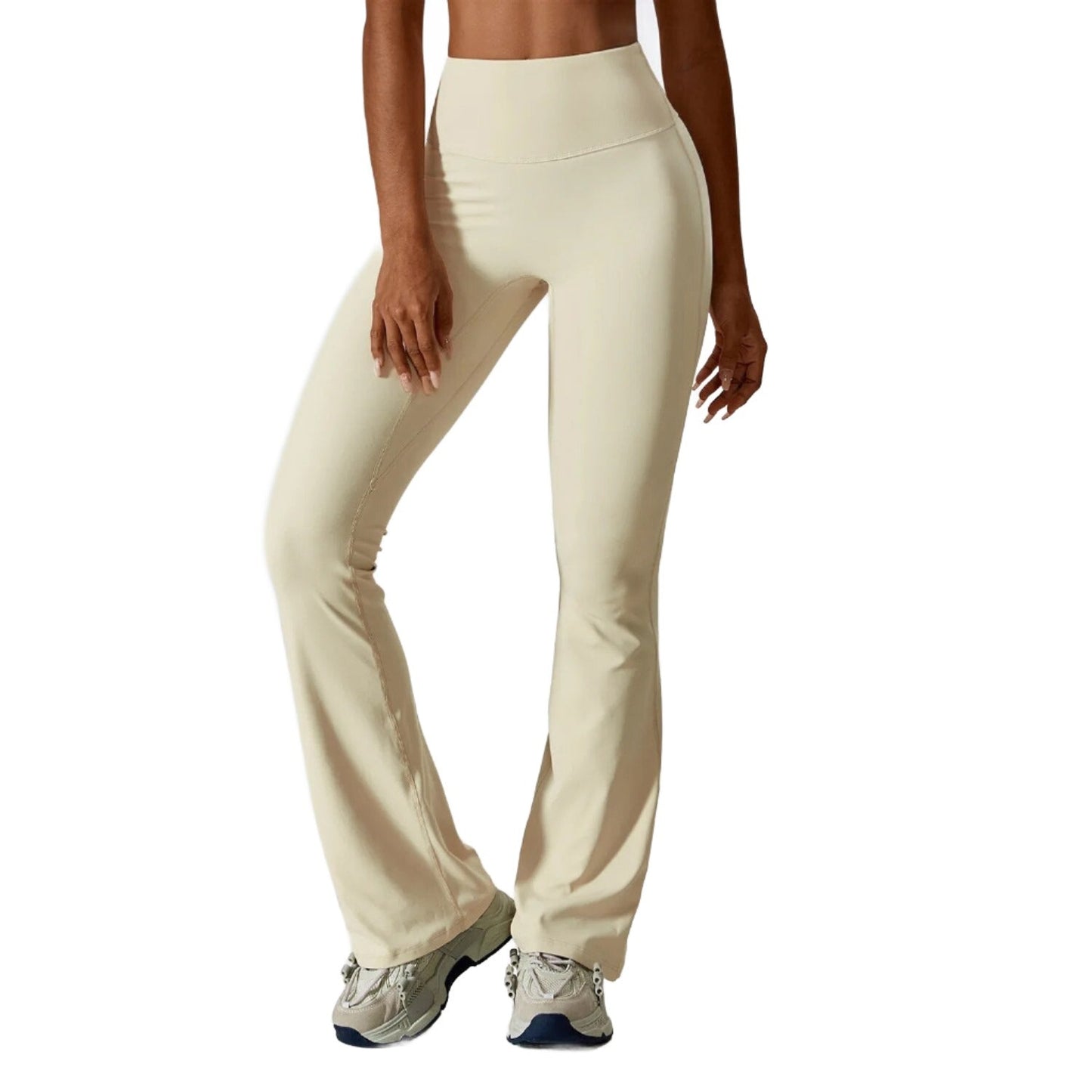 Leggings acampanados con fruncido