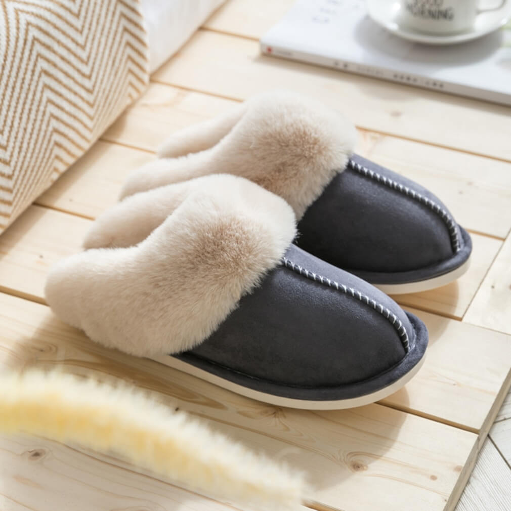 Pantuflas Zara Luxe Fluffy - Elegantes y Cómodos Slip-ons de Felpa Sintética