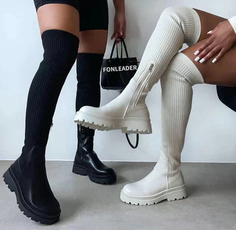 Botas de punto elásticas