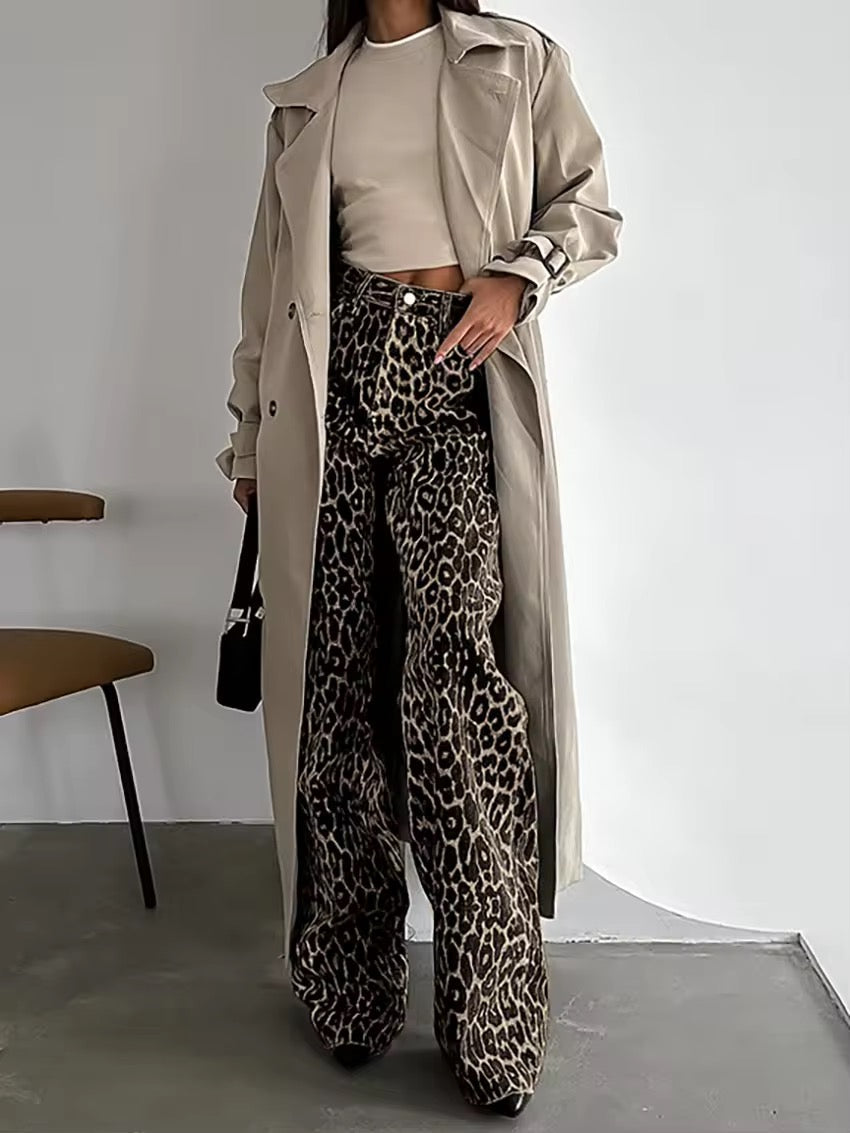 Leopard | Vaqueros Rectos de Denim